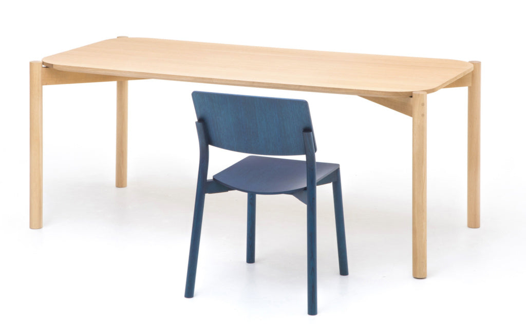 Karimoku New Standard Panorama Chair เก้าอี้ไม้โอ๊คที่นั่งไม้อัดดัดโค้ง ออกแบบโดย Geckeler Michels