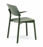 Karimoku New Standard Panorama Armchair เก้าอี้ไม้โอ๊คที่นั่งไม้อัดดัดโค้งพร้อมที่วางแขน ออกแบบโดย Geckeler Michels