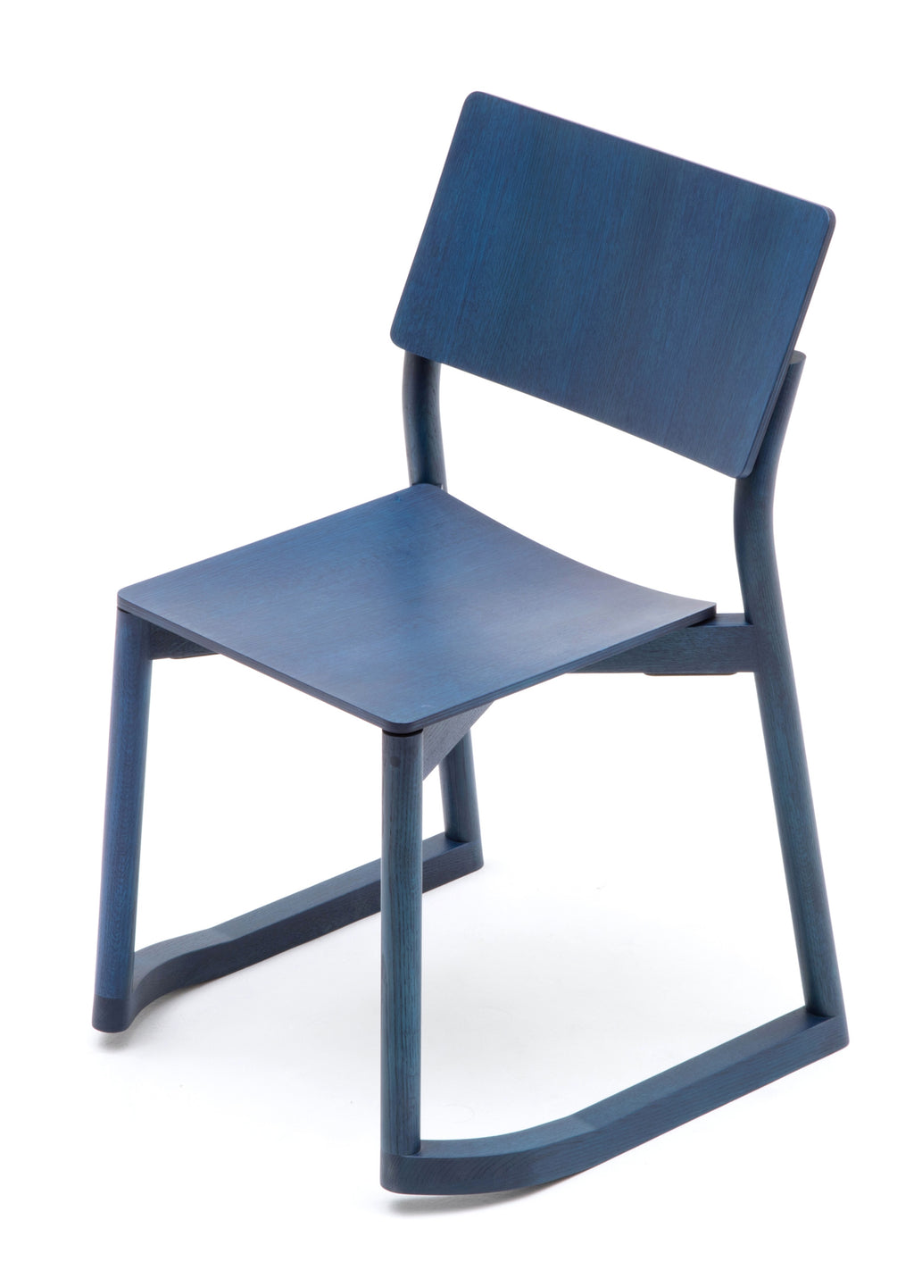 Karimoku New Standard Panorama Chair with Runners เก้าอี้ไม้โอ๊คที่นั่งไม้อัดดัดโค้ง ออกแบบโดย Geckeler Michels