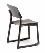 Karimoku New Standard Panorama Chair with Runners เก้าอี้ไม้โอ๊คที่นั่งไม้อัดดัดโค้ง ออกแบบโดย Geckeler Michels
