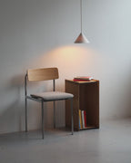 MOEBE Offset Chair เก้าอี้โครงเหล็กดีไซน์มินิมอล ที่นั่งไม้โอ๊ค จากแบรนด์ MOEBE