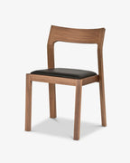 Case Furniture Profile Chair เก้าอี้ไม้เนื้อแข็งพร้อมเบาะหนังแท้ ดีไซน์เพรียว นั่งสบาย มีให้เลือกโครงโอ๊ค วอลนัต หรือสีดำ พร้อมเบาะหนัง Black หรือ Cream