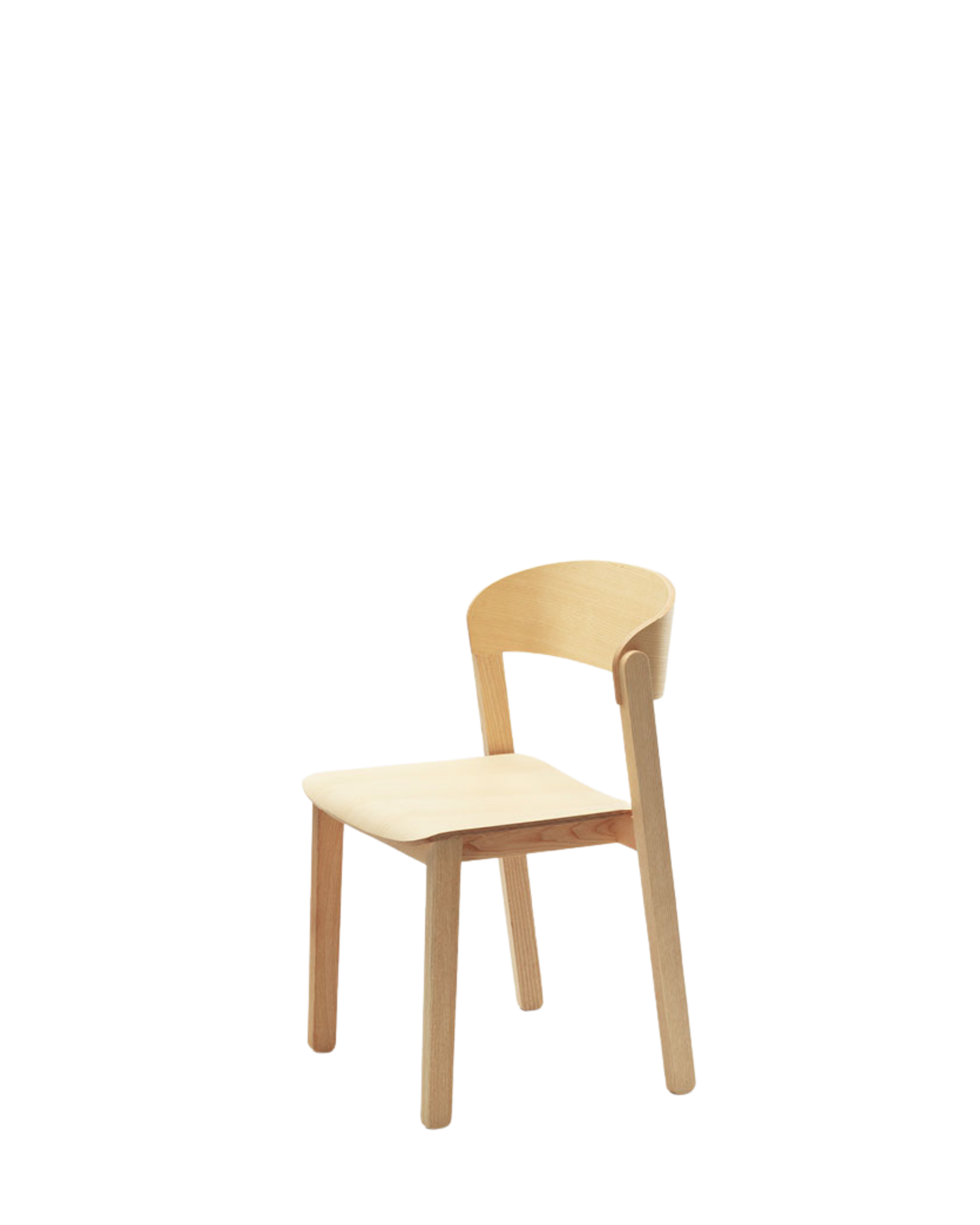 Pur Dining Chair เก้าอี้ไม้ stackable จาก ash หรือ beech และ plywood พร้อมพนักพิงโค้ง ออกแบบโดย Note Design Studio