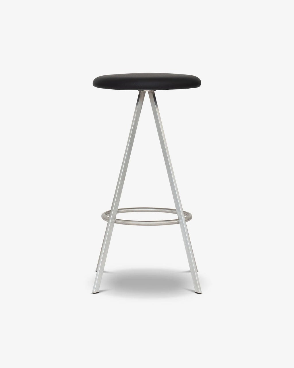 Quad-Space Stool สตูลหมุนดีไซน์มินิมอลโครงสแตนเลสสตีล ออกแบบโดย Terence Woodgate