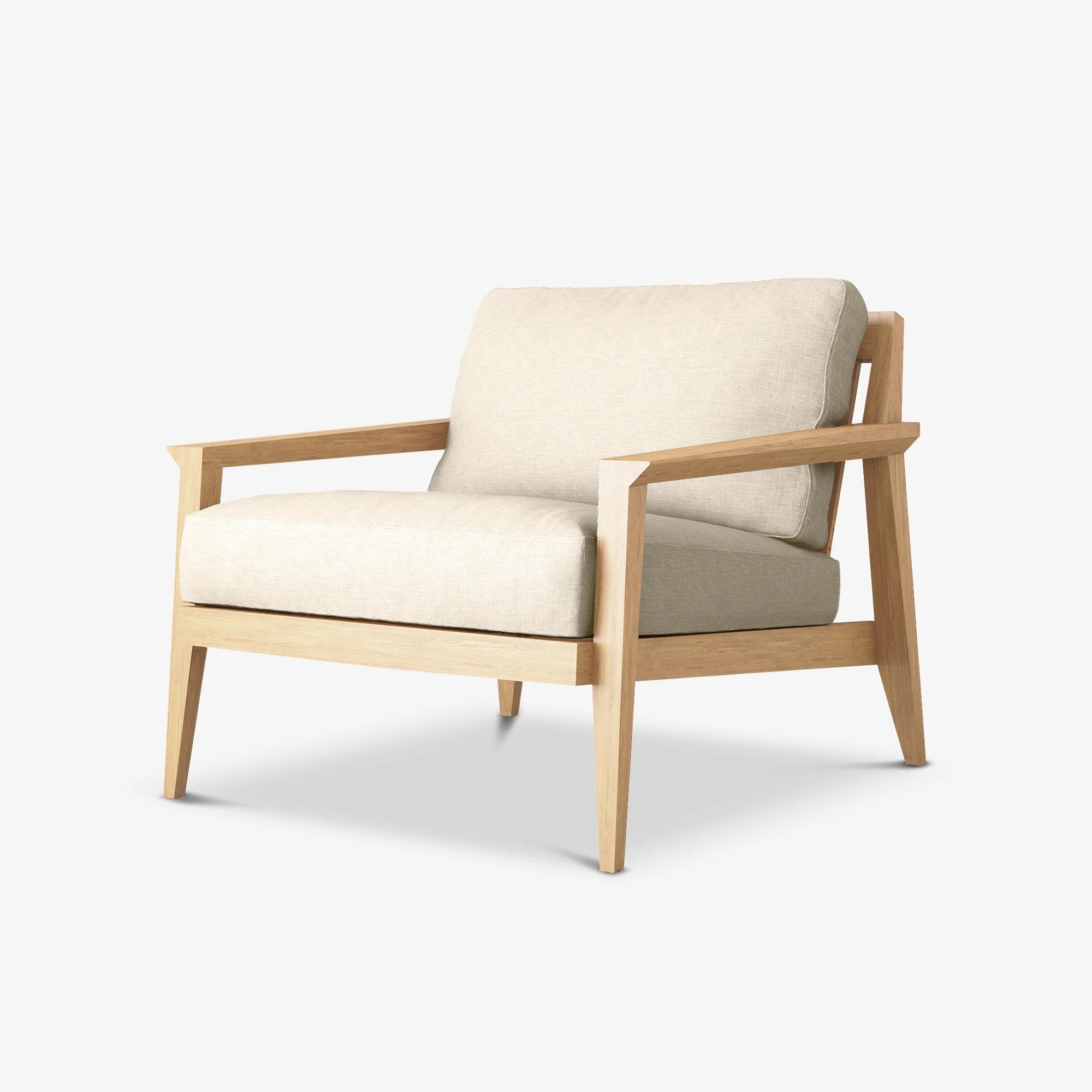 Case Furniture Stanley Armchair เก้าอี้อาร์มแชร์เฟรมไม้แท้ ดีไซน์เส้นสายแบบมิดเซนจูรี เบาะบุผ้าหรือหนังทรงเหลี่ยมนุ่ม รองรับสรีระ แขนเตี้ยทรงเรียบ โครงไม้โอ๊คหรือสีดำ ขาเรียวเอียงเล็กน้อย ให้ลุคอบอุ่นและร่วมสมัย