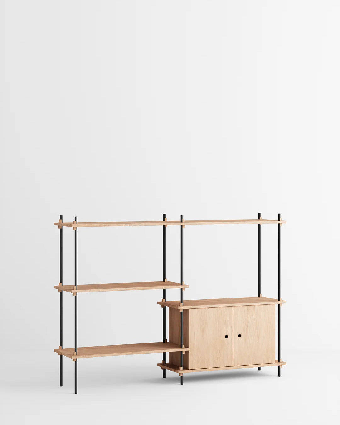 ชั้นวางของ ชั้นเก็บของ ชั้นวางตกแต่งบ้าน ชั้นจัดแสดงของสะสม ชั้นจัดระเบียบ และชั้นโชว์ของจาก MOEBE ดีไซน์เรียบง่ายแบบสแกนดิเนเวีย ปรับเปลี่ยนได้ตามพื้นที่และการใช้งาน ผลิตจากไม้โอ๊กแท้และเหล็กเคลือบสีพาวเดอร์ สะท้อนแนวคิดของ Old Pine Trees เรื่องความงามที่ใช้งานได้จริงและอยู่กับเราได้นาน