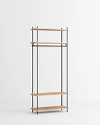 ราวแขวนผ้า MOEBE แบบโมดูลาร์ ทำจากไม้โอ๊กสไตล์สแกนดิเนเวียน นำเข้าโดย Old Pine Trees ปรับแต่งได้ไม่สิ้นสุด เพิ่มชิ้นส่วนหรือปรับรูปแบบได้ตามต้องการ โครงสร้างแบบคอมโพเนนต์ แข็งแรง ใช้งานได้นาน เหมาะสำหรับการจัดเก็บเสื้อผ้าและตกแต่งบ้านในสไตล์สแกนดิเนเวียนอย่างเป็นระเบียบ