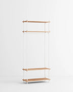 ราวแขวนผ้า MOEBE แบบโมดูลาร์ ทำจากไม้โอ๊กสไตล์สแกนดิเนเวียน นำเข้าโดย Old Pine Trees ปรับแต่งได้ไม่สิ้นสุด เพิ่มชิ้นส่วนหรือปรับรูปแบบได้ตามต้องการ โครงสร้างแบบคอมโพเนนต์ แข็งแรง ใช้งานได้นาน เหมาะสำหรับการจัดเก็บเสื้อผ้าและตกแต่งบ้านในสไตล์สแกนดิเนเวียนอย่างเป็นระเบียบ