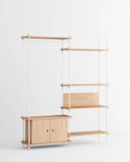ราวแขวนผ้า MOEBE แบบโมดูลาร์ ทำจากไม้โอ๊กสไตล์สแกนดิเนเวียน นำเข้าโดย Old Pine Trees ปรับแต่งได้ไม่สิ้นสุด เพิ่มชิ้นส่วนหรือปรับรูปแบบได้ตามต้องการ โครงสร้างแบบคอมโพเนนต์ แข็งแรง ใช้งานได้นาน เหมาะสำหรับการจัดเก็บเสื้อผ้าและตกแต่งบ้านในสไตล์สแกนดิเนเวียนอย่างเป็นระเบียบ