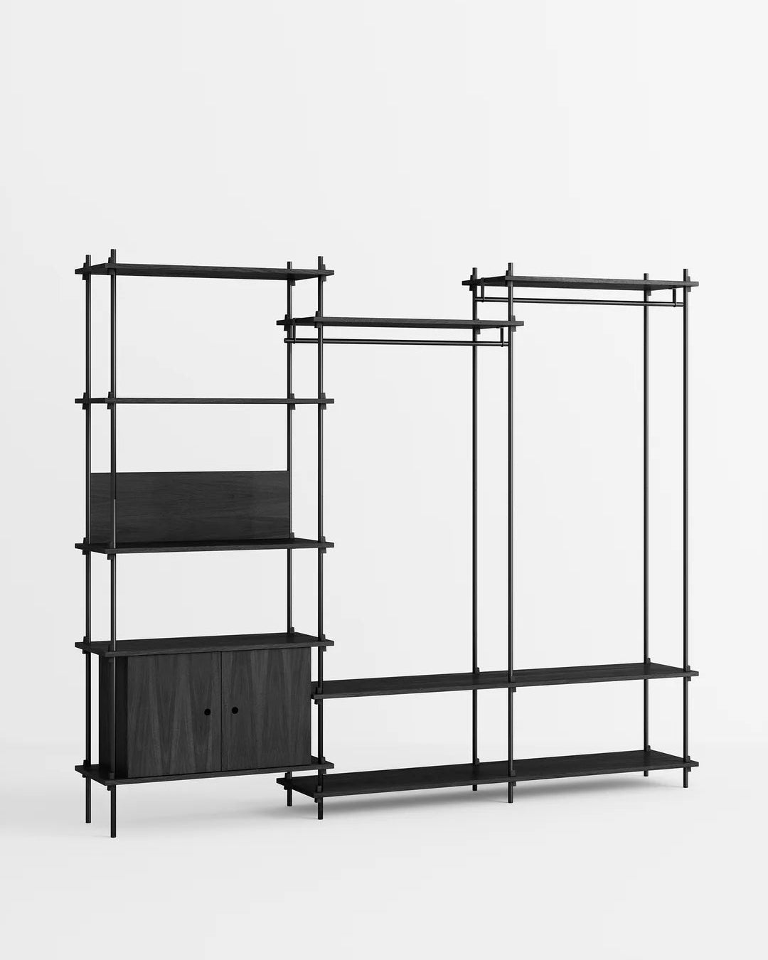 ราวแขวนผ้า MOEBE แบบโมดูลาร์ ทำจากไม้โอ๊กสไตล์สแกนดิเนเวียน นำเข้าโดย Old Pine Trees ปรับแต่งได้ไม่สิ้นสุด เพิ่มชิ้นส่วนหรือปรับรูปแบบได้ตามต้องการ โครงสร้างแบบคอมโพเนนต์ แข็งแรง ใช้งานได้นาน เหมาะสำหรับการจัดเก็บเสื้อผ้าและตกแต่งบ้านในสไตล์สแกนดิเนเวียนอย่างเป็นระเบียบ