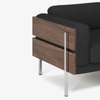 Forum 3-Seater Sofa โซฟาไม้ดีไซน์ mid-century พร้อมโครงไม้เปิดด้านนอก ออกแบบโดย Robin Day