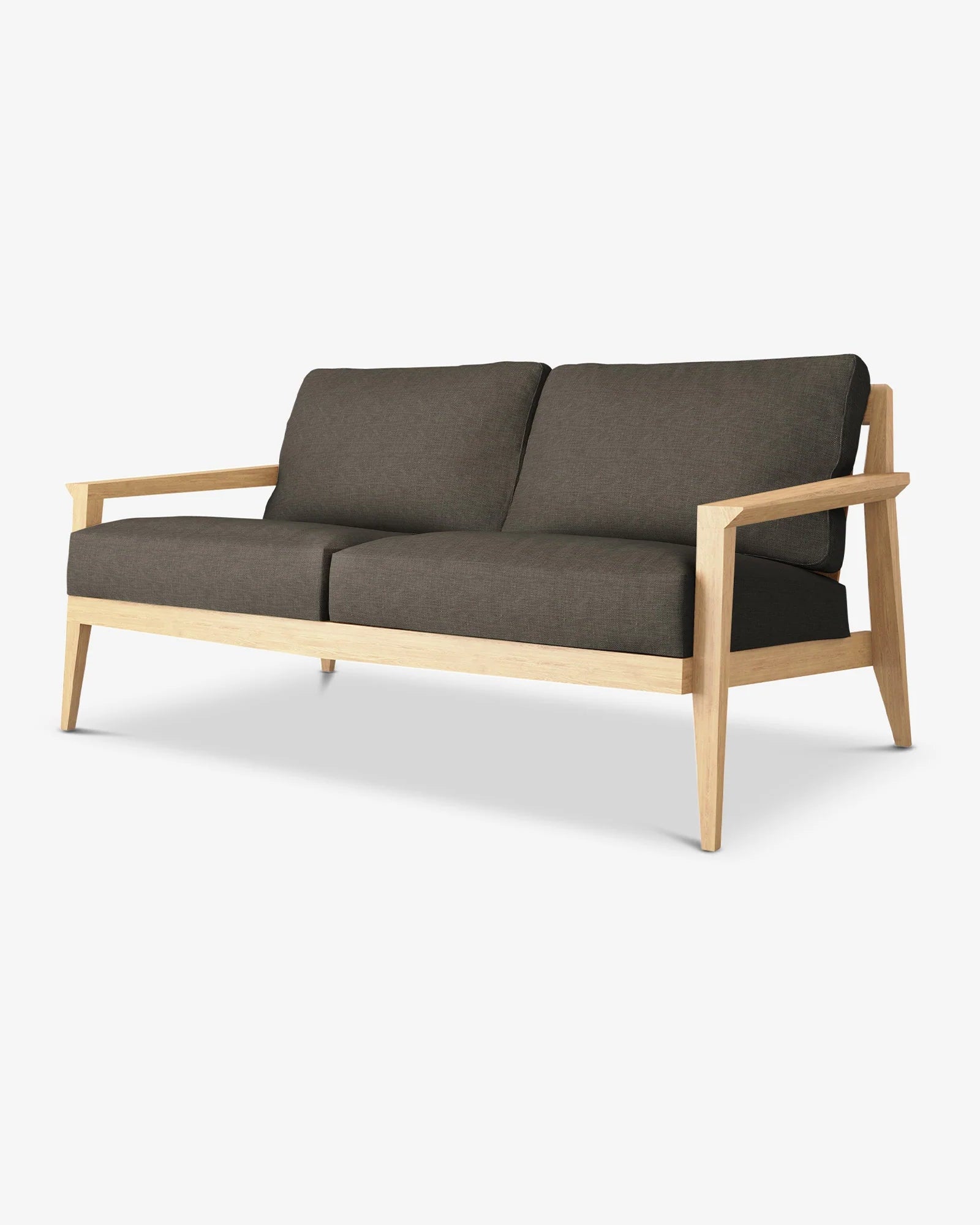Case Furniture Stanley 2-Seater Sofa โซฟา 2 ที่นั่งดีไซน์ Mid-Century โครงไม้โอ๊ค เบาะผ้าหรือหนังทรงนุ่ม สไตล์ Matthew Hilton