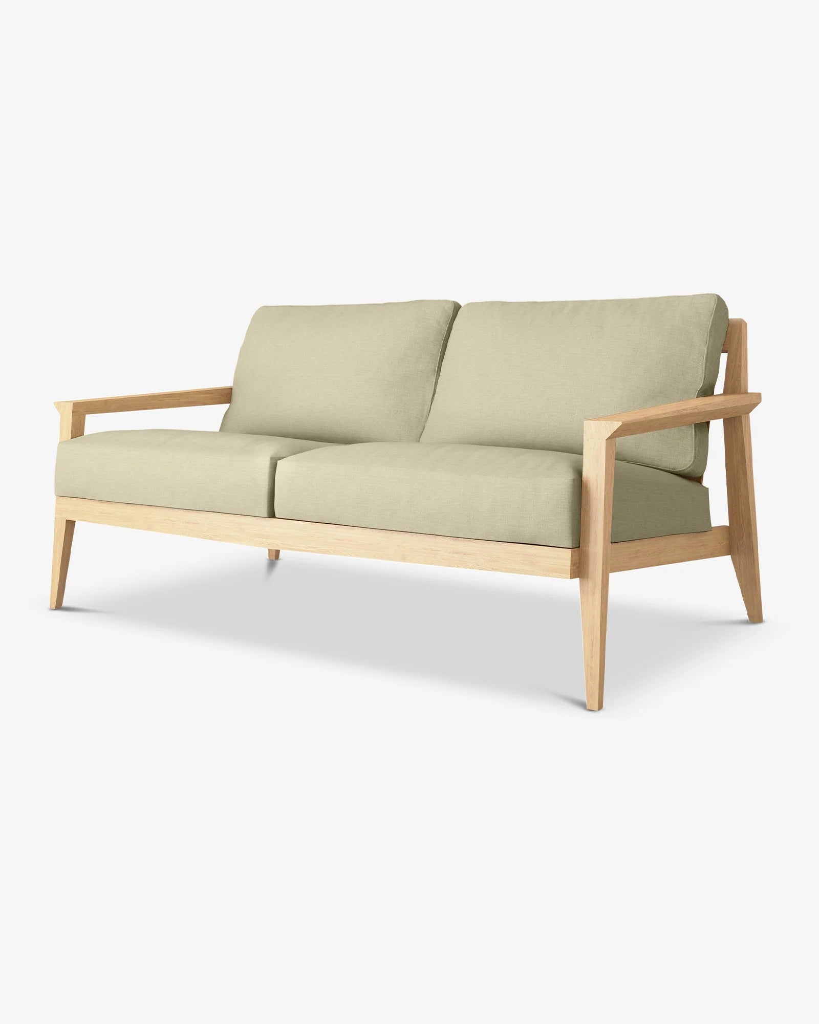 Case Furniture Stanley 2-Seater Sofa โซฟา 2 ที่นั่งดีไซน์ Mid-Century โครงไม้โอ๊ค เบาะผ้าหรือหนังทรงนุ่ม สไตล์ Matthew Hilton