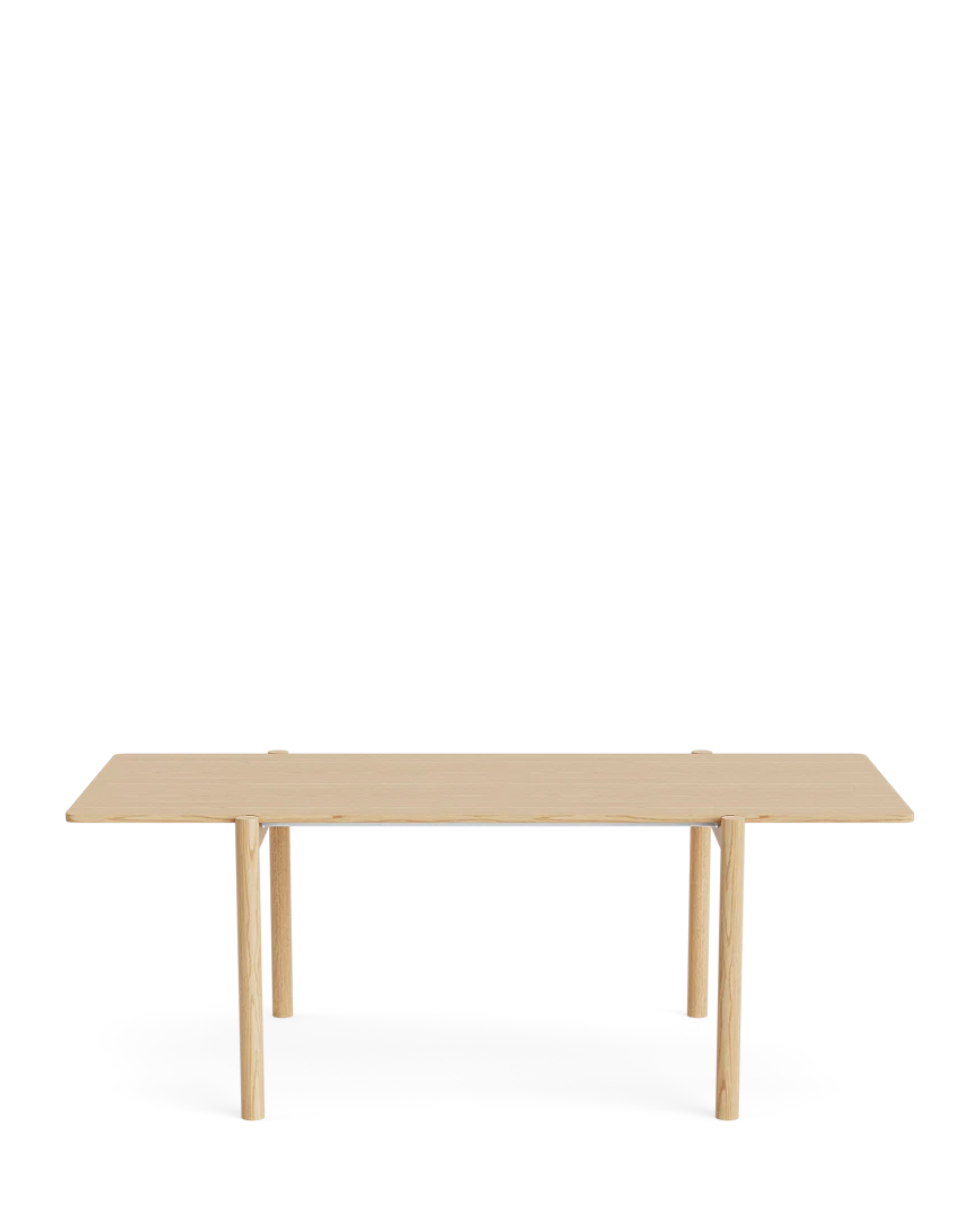 MAKE nordic THY Rectangular Dining Table โต๊ะรับประทานอาหารหน้าโต๊ะลิโนเลียมโครงไม้โอ๊คดีไซน์สแกนดิเนเวียน ออกแบบโดย Esben Pilgaard Jørgensen
