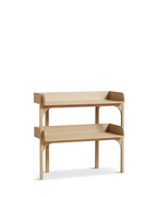 Utility Shelf ชั้นวางของไม้ oak สองระดับสำหรับจัดเก็บของใช้ในบ้าน ออกแบบโดย Rachael Heritage