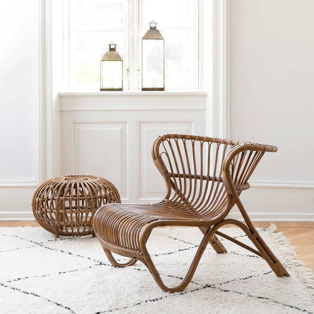 Sika Design Ottoman Small สตูลหวายทรงกลม
